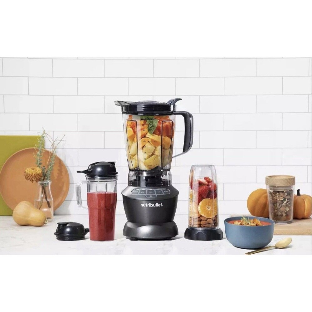 New NutriBullet 1200 Watt Blender Combo with Single Serve Cups NBF50500 Gray - Picture 11 of 16